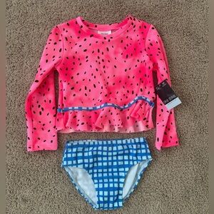 Okie Dokie Girls watermelon Swimming Suit, two piece, 3t